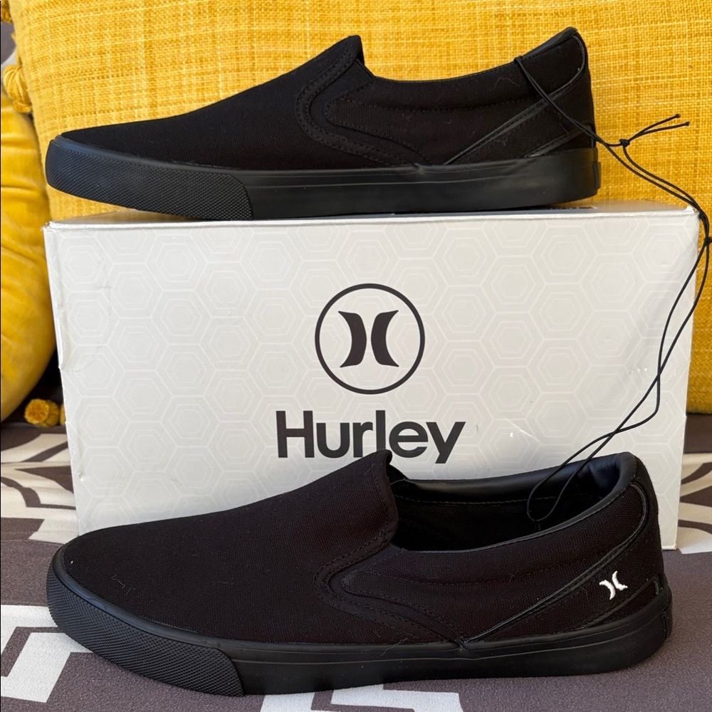 Hurley Arlington Slip - Men's Black Slip-On Sneakers